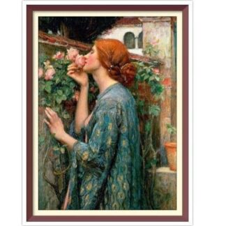 Vintage Cross Stitch Pattern: Waterhouse My Sweet Rose (PDF Download)