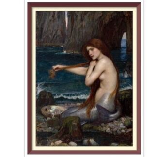 Vintage Mermaid Cross Stitch Pattern: John William Waterhouse (PDF Pattern)