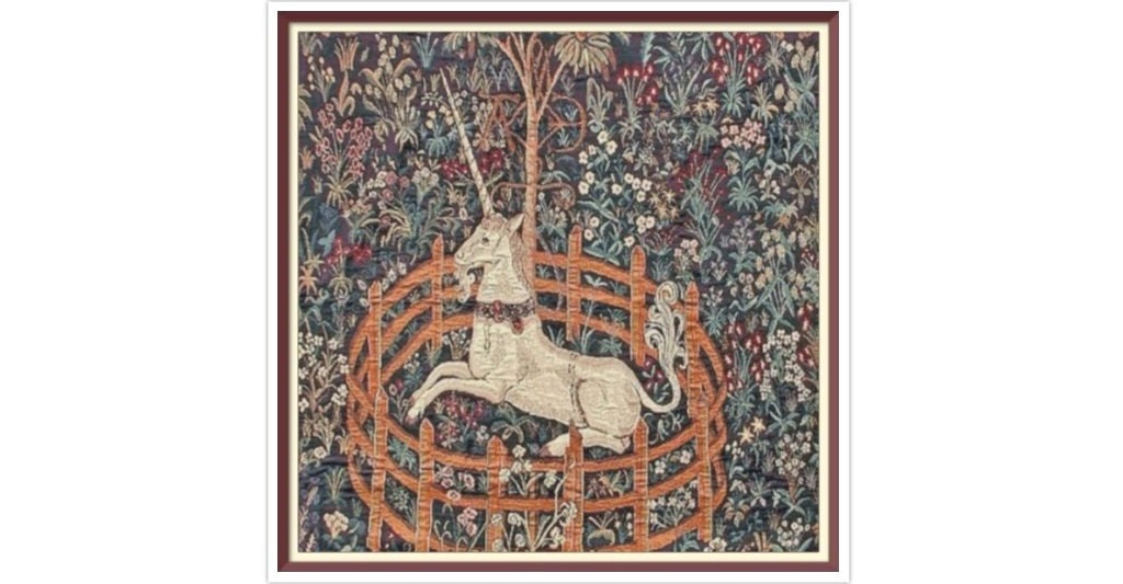 Vintage Unicorn Tapestry Cross Stitch Pattern: 15th Century Design (PDF Pattern)