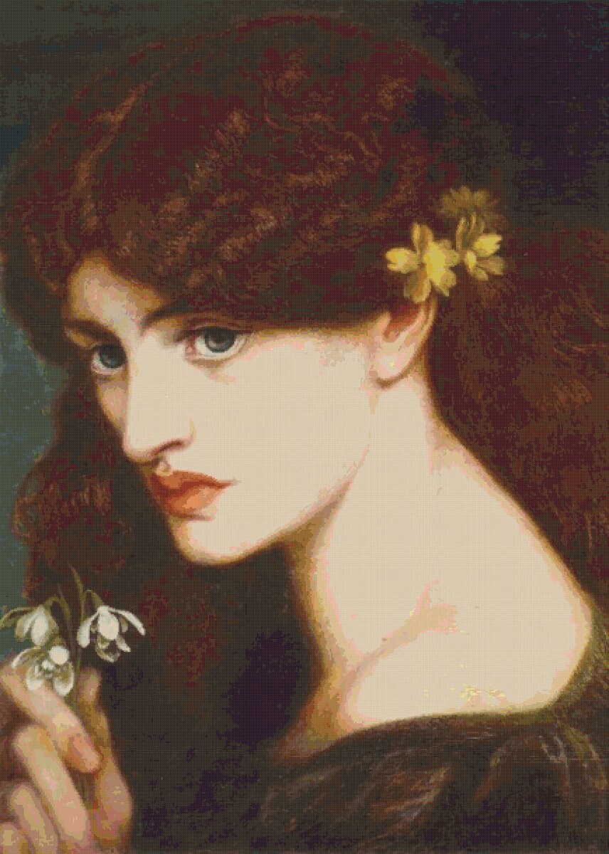 Vintage Snowdrops Cross Stitch Pattern: Rossetti Blanzifiore (PDF) - Image 2