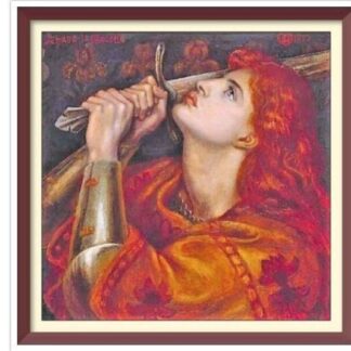 Vintage Joan of Arc Cross Stitch Pattern: Rossetti Art (PDF Pattern)