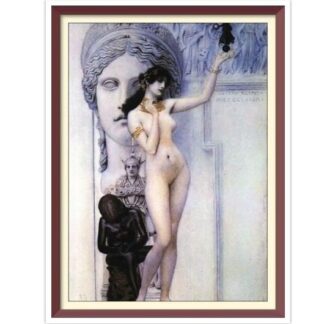 Vintage Klimt Cross Stitch Pattern: Allegory of Sculpture (PDF Pattern)