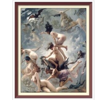 Vintage Witches' Sabbath Cross Stitch Pattern: Luis Ricardo Falero (PDF Pattern)