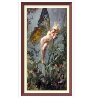 Vintage Poppy Fairy Cross Stitch Pattern: Falero Art (PDF Pattern)