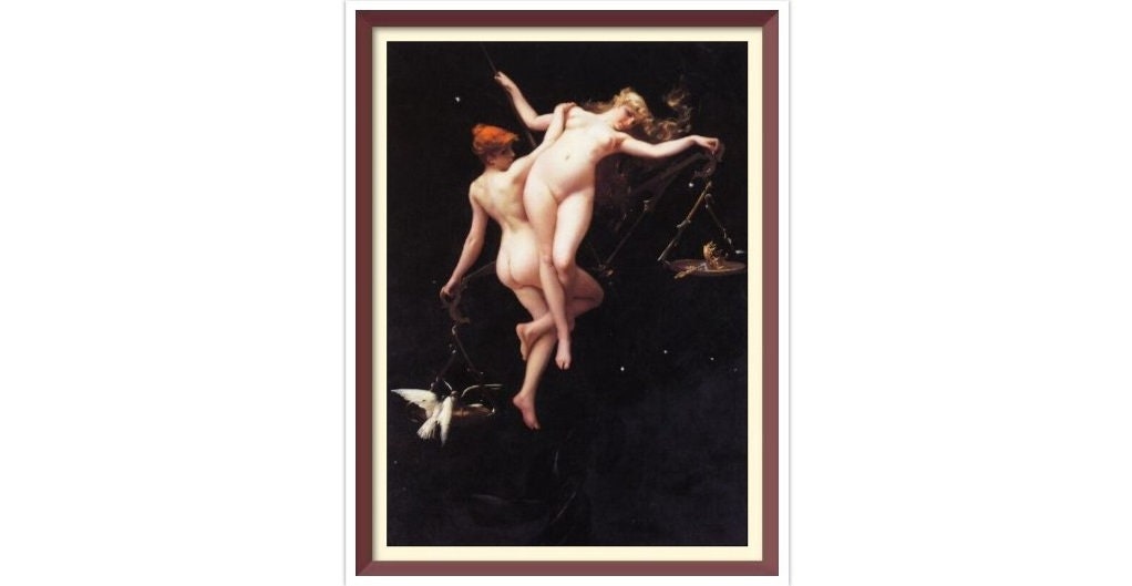 Zodiac Balance Cross Stitch Pattern: Vintage Art by Falero (PDF)