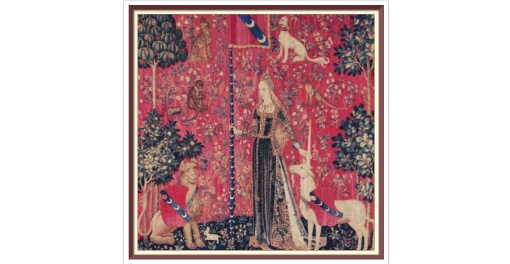 Vintage Cross Stitch Pattern: Lady with Unicorn Tapestry (PDF Pattern)