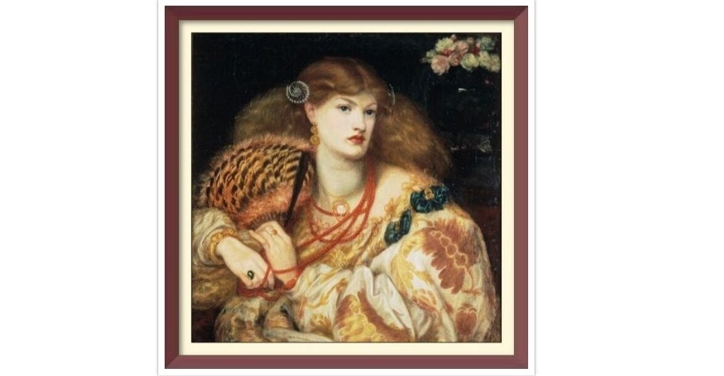 Vintage Monna Vanna Cross Stitch Pattern: Rossetti Art (PDF Pattern)