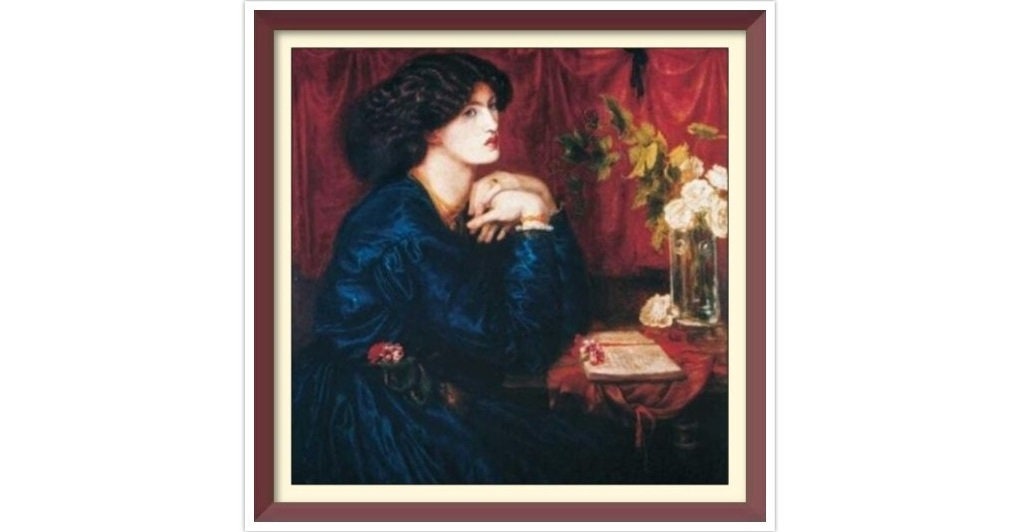 Vintage Jane Morris Cross Stitch Pattern: Rossetti Portrait (PDF Pattern)