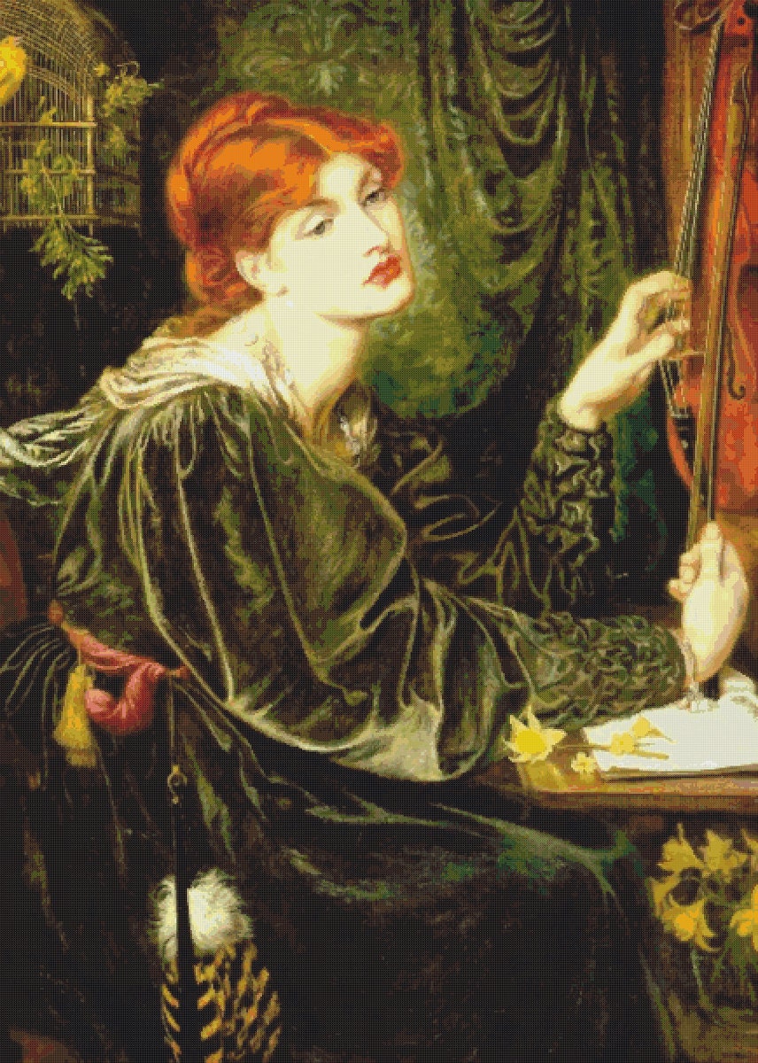 Vintage Veronica Veronese Cross Stitch Pattern: Rossetti Art (PDF Pattern) - Image 2