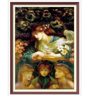 Vintage Cross Stitch Pattern: The Blessed Damozel, Rossetti (PDF Pattern)