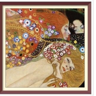 Klimt Water Serpents Cross Stitch Pattern: Vintage Art (PDF Pattern)