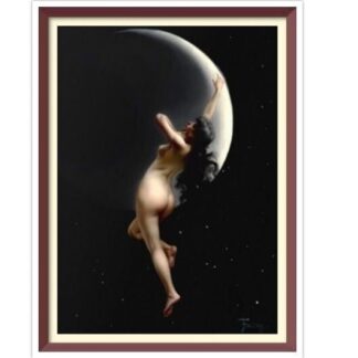 Vintage 'Night' Cross Stitch Pattern: Luis Ricardo Falero (PDF Pattern)