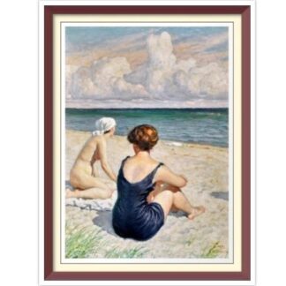 Vintage Bathers on the Beach Cross Stitch Pattern by Paul Fischer (PDF)