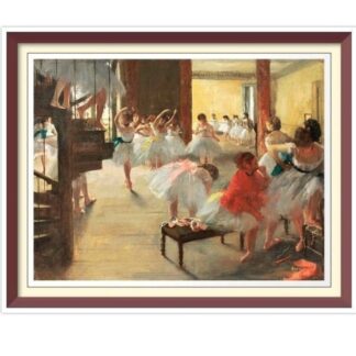 Degas Dance Class Vintage Cross Stitch Pattern (PDF Download)