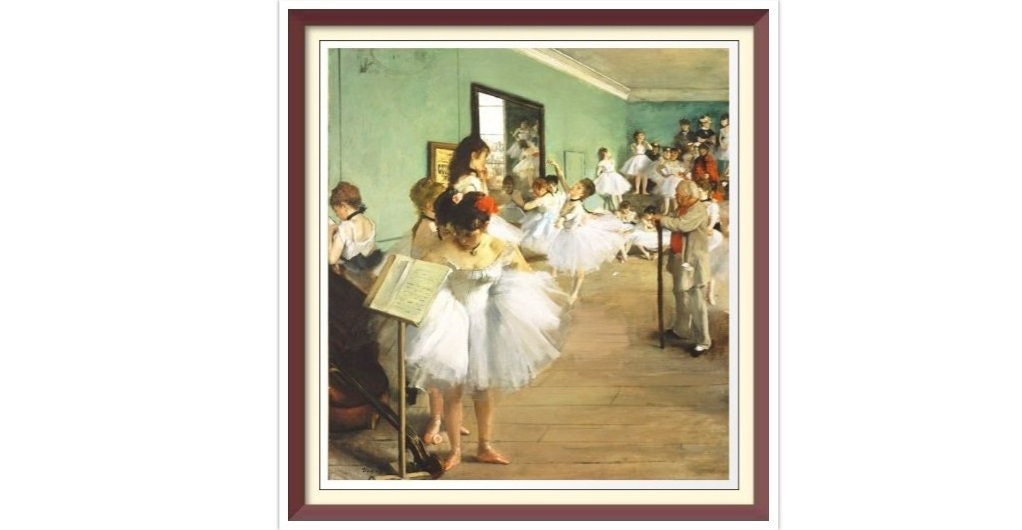 Degas Dance Examination Cross Stitch Pattern: Vintage Art (PDF Pattern)