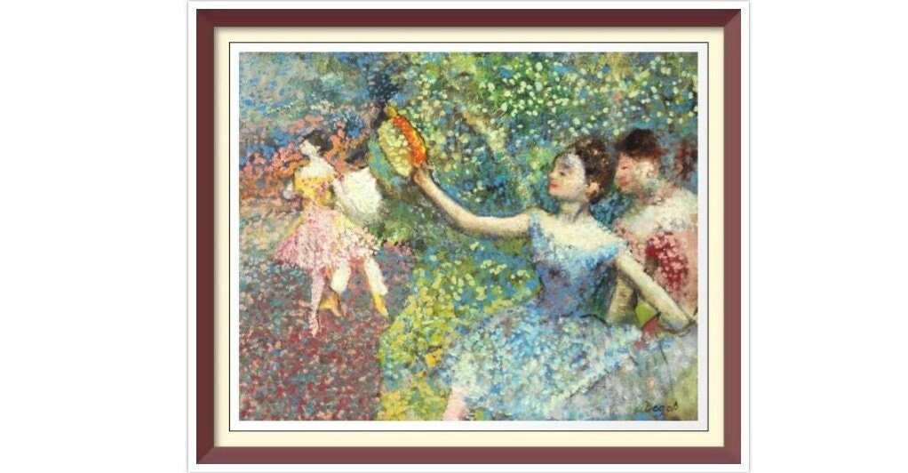 Degas Ballerina Cross Stitch Pattern: Vintage Art (PDF Download)