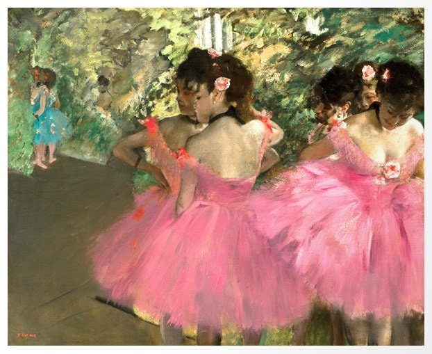 Degas Pink Dancers Vintage Cross Stitch Pattern (PDF) - Image 2