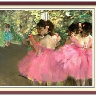 Degas Pink Dancers Vintage Cross Stitch Pattern (PDF)