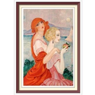 Gerda Wegener Cross Stitch Pattern: Art Deco Women (PDF Pattern)