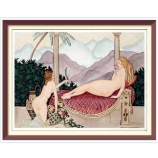 Gerda Wegener Cross Stitch Pattern: Venus and Servant (PDF Pattern)