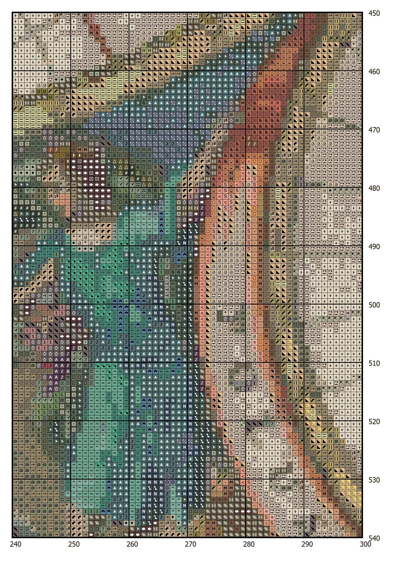 Vintage World Map Cross Stitch Pattern: Nicolaes Visscher Atlas (PDF Pattern) - Image 3