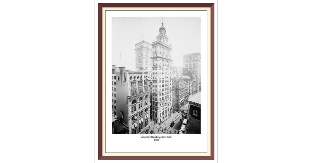 Gillender Building Cross Stitch Pattern: Retro New York 1900 (PDF)