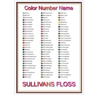 Sullivans Thread Color List: Cross Stitch Inventory Chart (PDF)