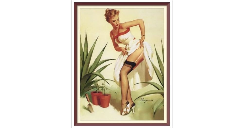 Vintage Pin Up Girl Cross Stitch Pattern: Full Stitches (PDF Pattern)