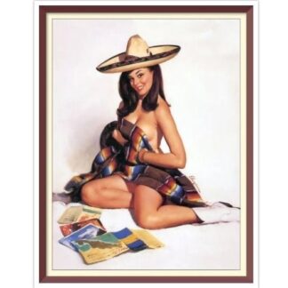 Vintage Pin Up Girl - Cross Stitch Pattern Counted PDF - Full Cross Stitches - 4 Sizes