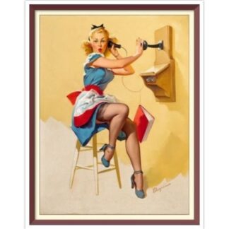 Vintage Pin Up Girl - Cross Stitch Pattern Counted PDF - Full Cross Stitches - 4 Sizes