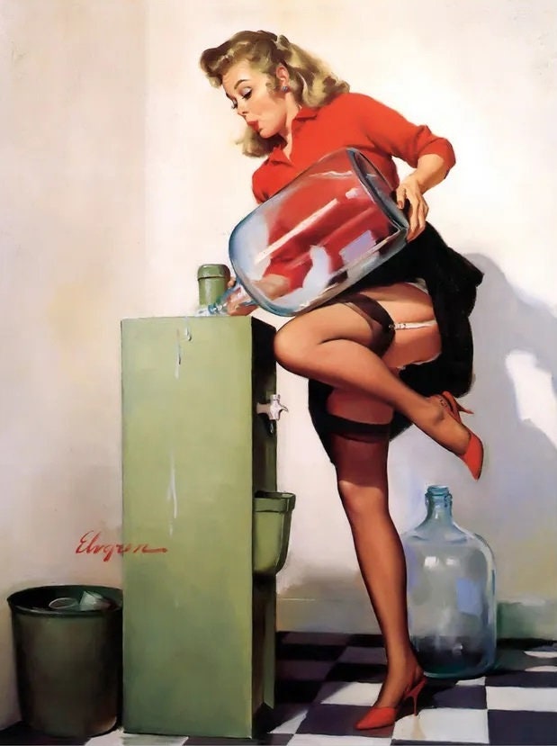 Vintage Pin Up Girl - Cross Stitch Pattern Counted PDF - Full Cross Stitches - 4 Sizes - Image 2