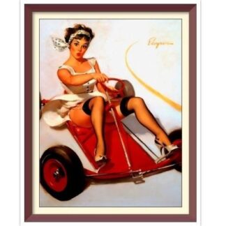 Vintage Pin Up Girl - Cross Stitch Pattern Counted PDF - Full Cross Stitches - 4 Sizes