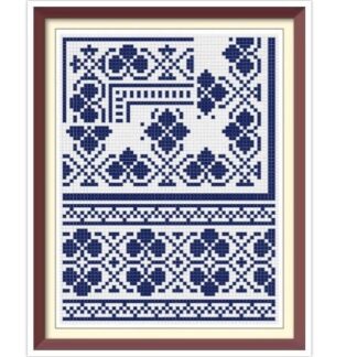 Antique Sampler Cross Stitch Pattern: Borders and Corners (PDF)