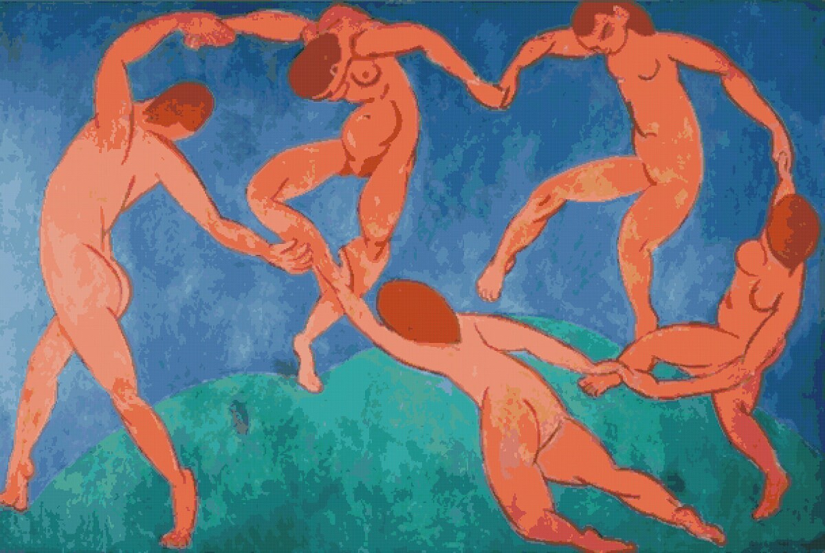 Matisse Dance Cross Stitch Pattern: Vintage Art (PDF Download) - Image 2