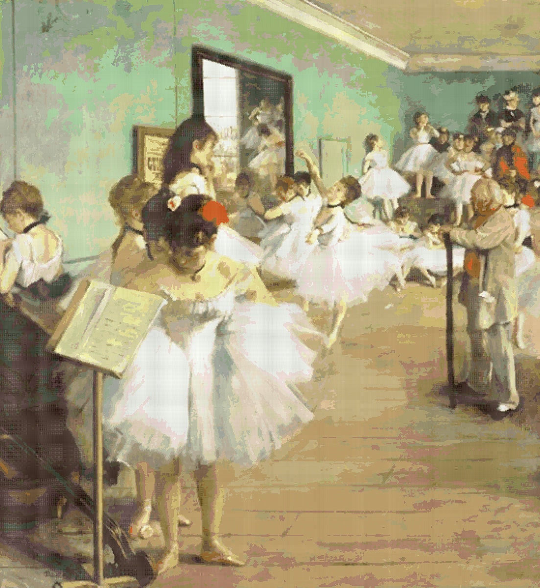 Degas Dance Examination Cross Stitch Pattern: Vintage Art (PDF Pattern) - Image 2