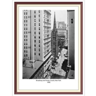 Vintage Broadway & Trinity Church Cross Stitch Pattern (PDF)