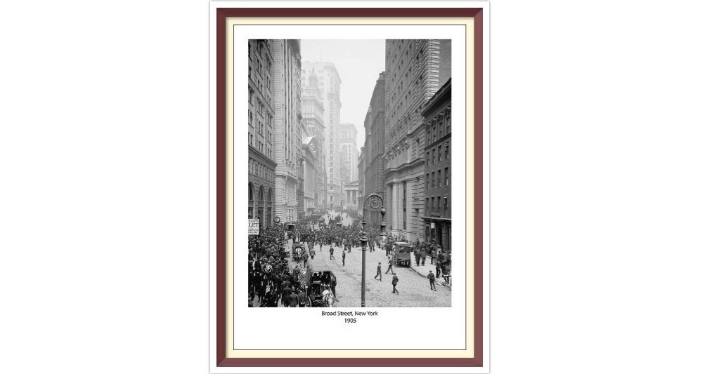 Vintage Broad Street, New York Cross Stitch Pattern (PDF)