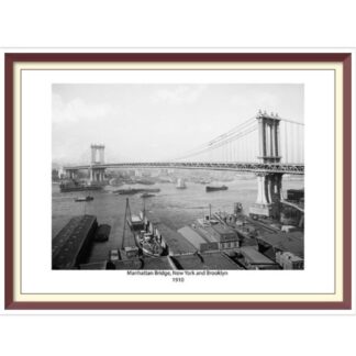 Manhattan Bridge Cross Stitch Pattern: Retro New York 1910 (PDF)