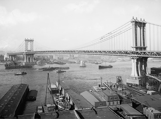 Manhattan Bridge Cross Stitch Pattern: Retro New York 1910 (PDF) - Image 2