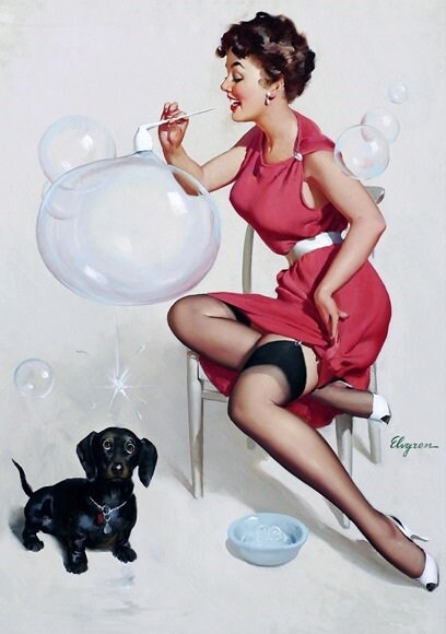 Vintage Pin Up Girl - Cross Stitch Pattern Counted PDF - Full Cross Stitches - 4 Sizes - Image 2