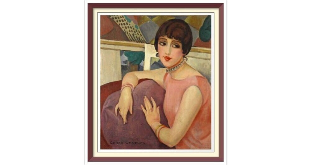 Lili Elbe Portrait: Vintage Cross Stitch Pattern (PDF Download)