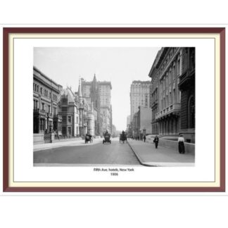 Fifth Ave Hotels Cross Stitch Pattern: Retro New York 1906 (PDF)