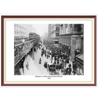 Vintage NYC Cross Stitch Pattern: Retro Sixth Avenue (PDF Download)