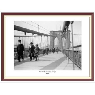 Brooklyn Bridge Cross Stitch Pattern: Retro New York 1909 (PDF)