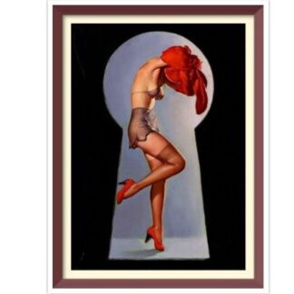 Vintage Pin Up Girl - Cross Stitch Pattern Counted PDF - Full Cross Stitches - 4 Sizes