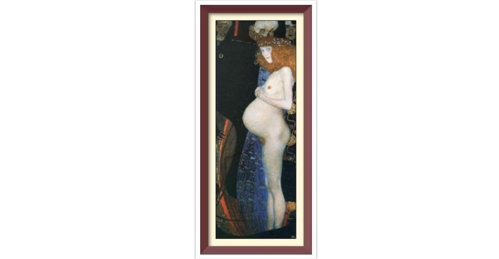 Klimt's Hope Cross Stitch Pattern: Vintage Art (PDF Pattern)