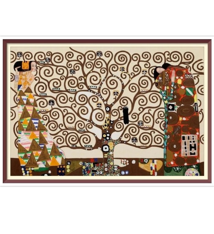 Tree of Life Cross Stitch Pattern: Gustav Klimt Vintage Art (PDF)