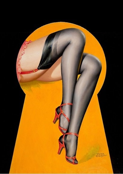 Vintage Pin Up Girl - Cross Stitch Pattern Counted PDF - Full Cross Stitches - 4 Sizes - Image 2