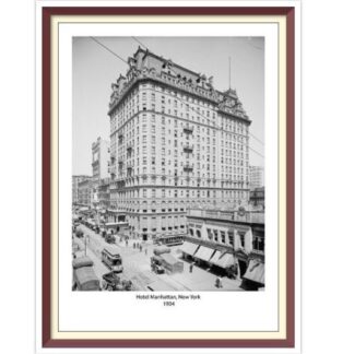 Hotel Manhattan, Retro New York 1904, Vintage Cross Stitch Pattern (PDF)
