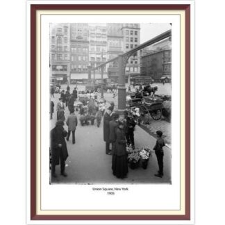Vintage Union Square, New York Cross Stitch Pattern (PDF)